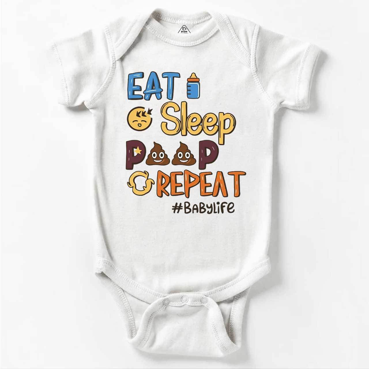 Eat Sleep Poop Repeat Bodysuit Beepumpkin 7