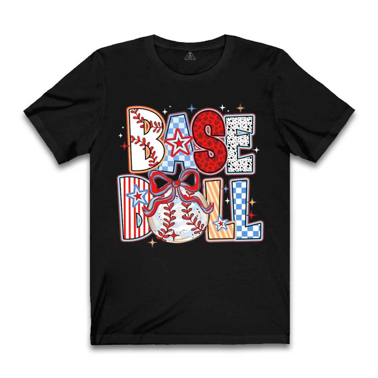 Brushstroke Baseball Mama T-Shirts