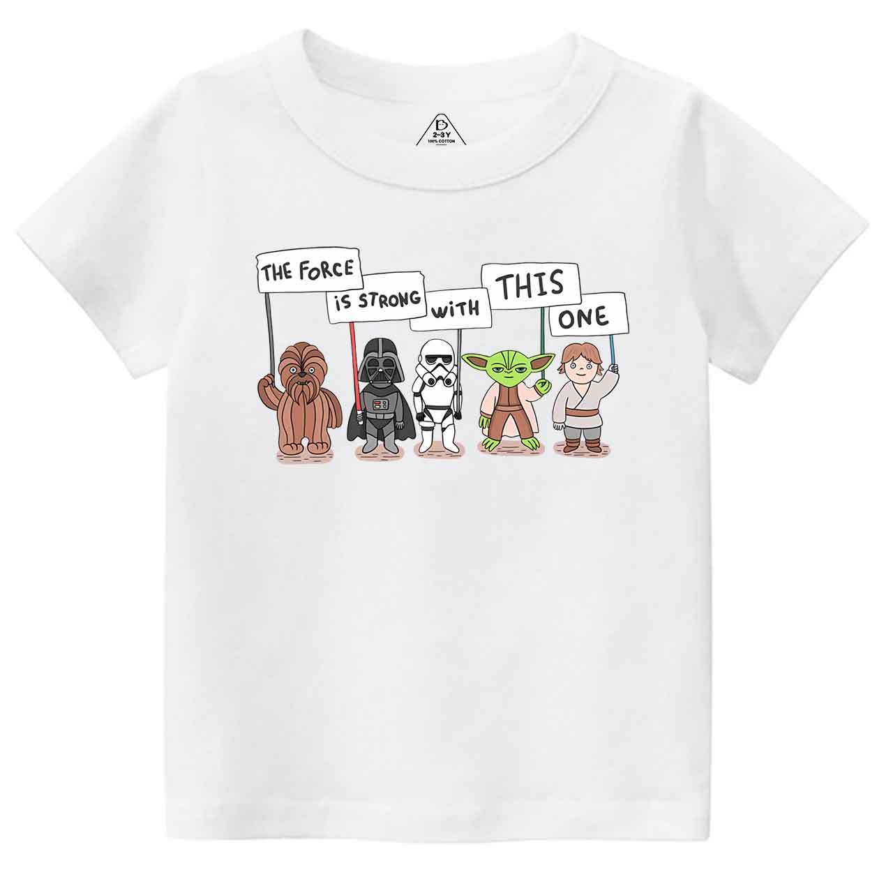 The Force Is Strong With This One Toddler&Kid's Tees Beepumpkin