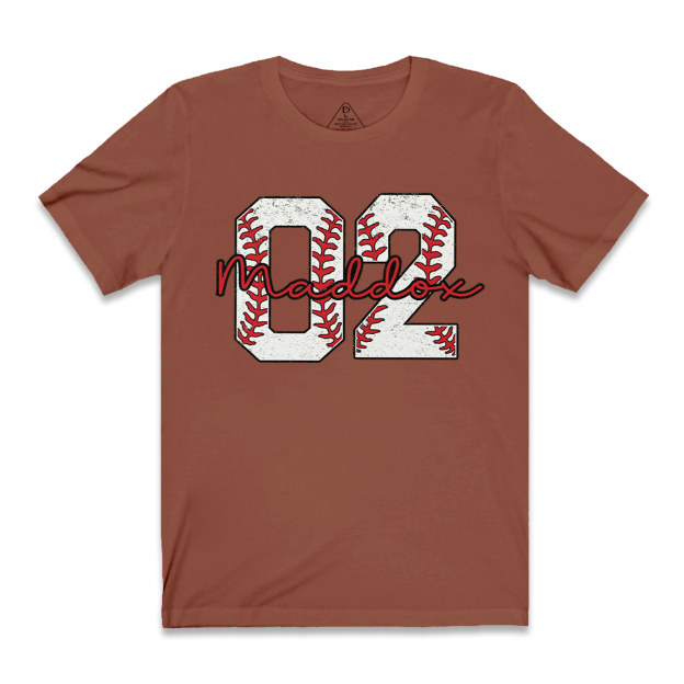 Personalized Baseball Number Mama T-Shirts