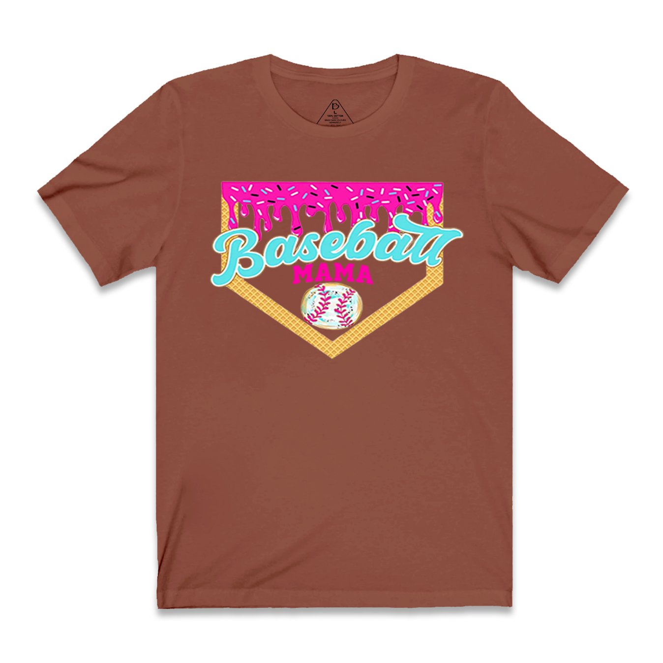 Baseball Ice Cream Drip Mama T-Shirts