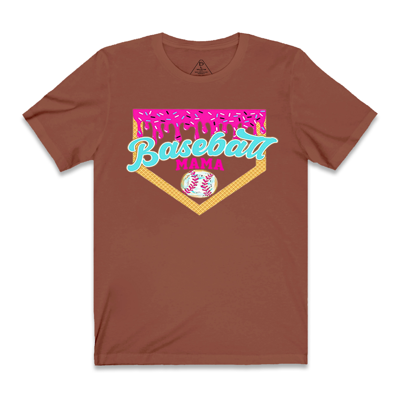 Baseball Ice Cream Drip Mama T-Shirts