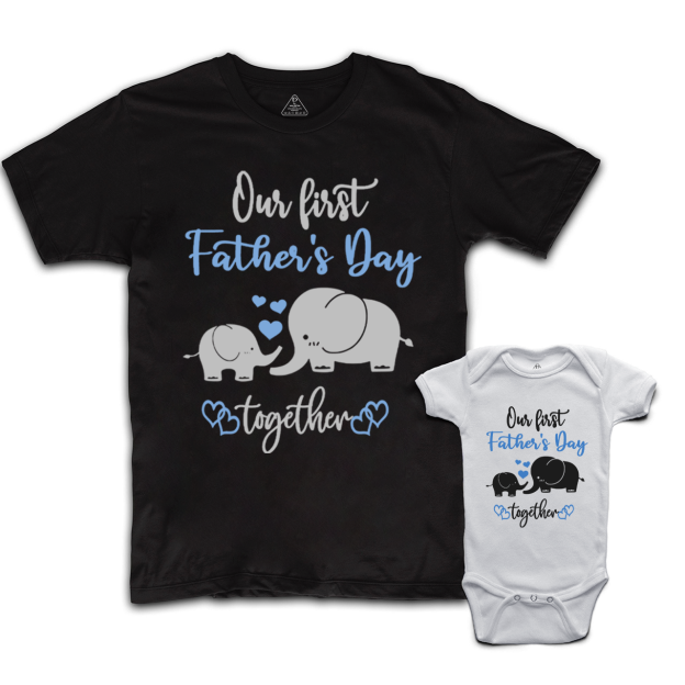 Our First Fathers Day Daddy And Me Matching Shirt