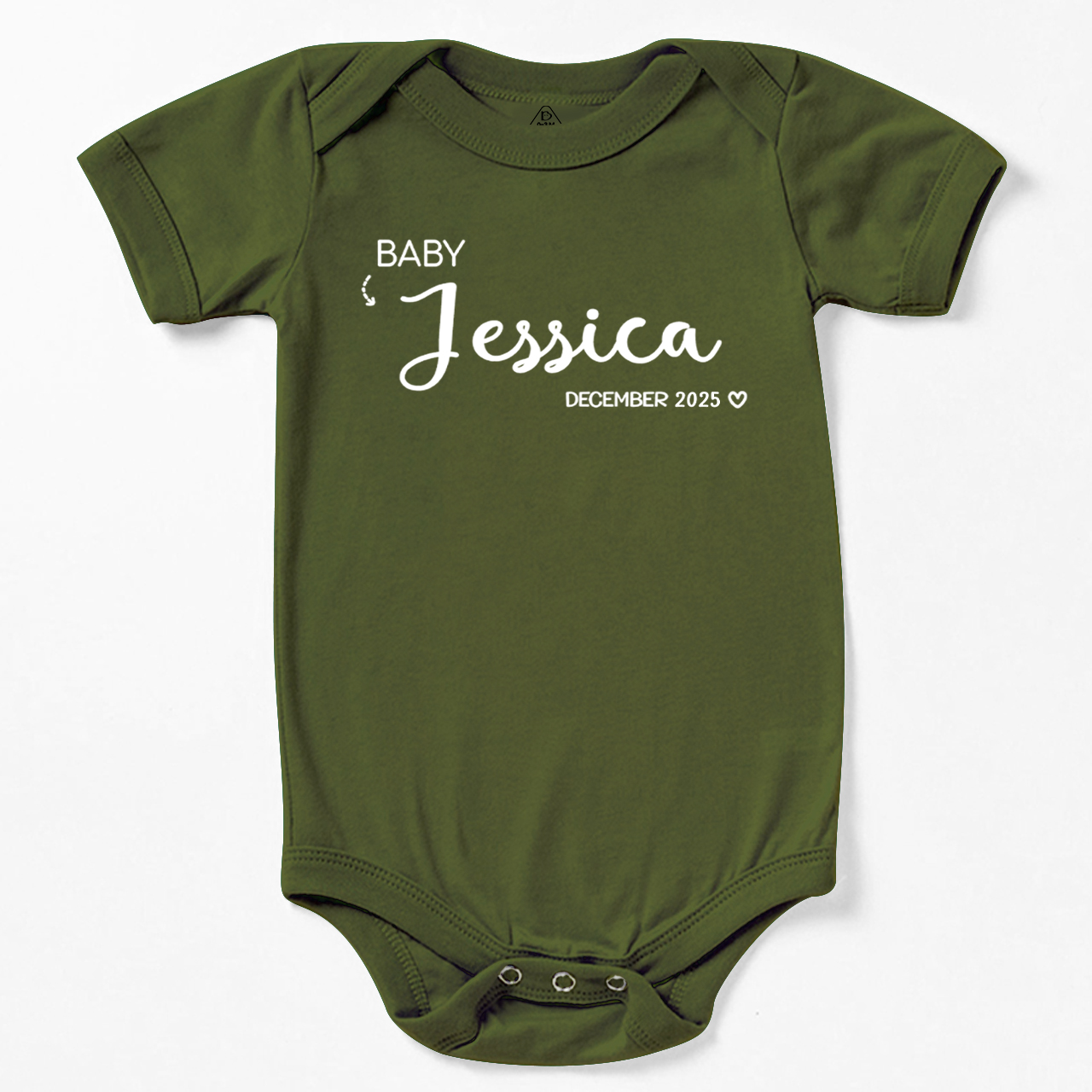 Baby Name & Birthday Personalization Bodysuit For Baby 