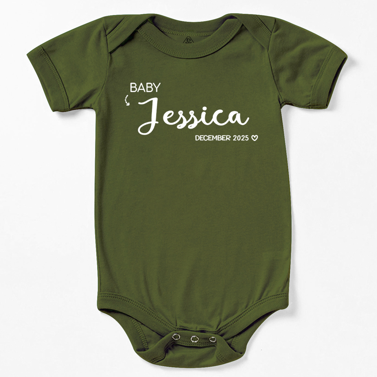Baby Name & Birthday Personalization Bodysuit For Baby 