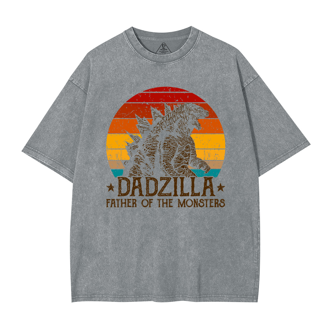 Dadzilla Father Of The Monsters Dad Washed T-Shirts