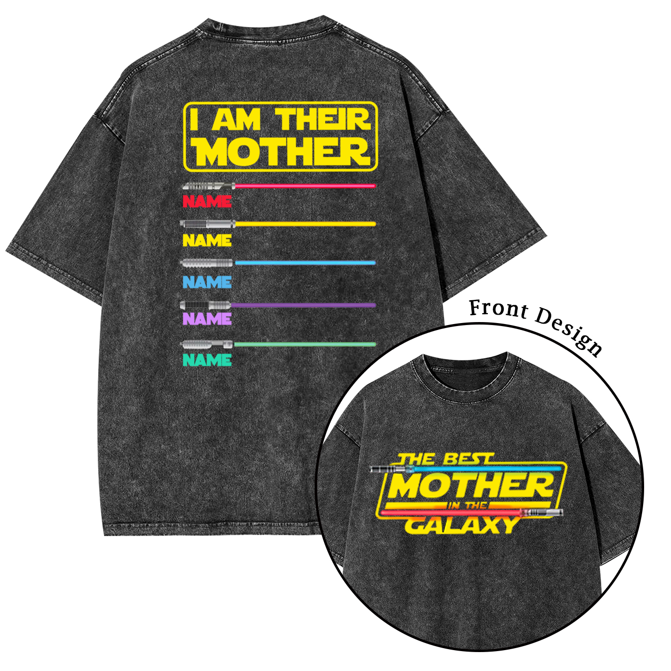 Personalized I Am Their Mother SW Washed T-Shirts