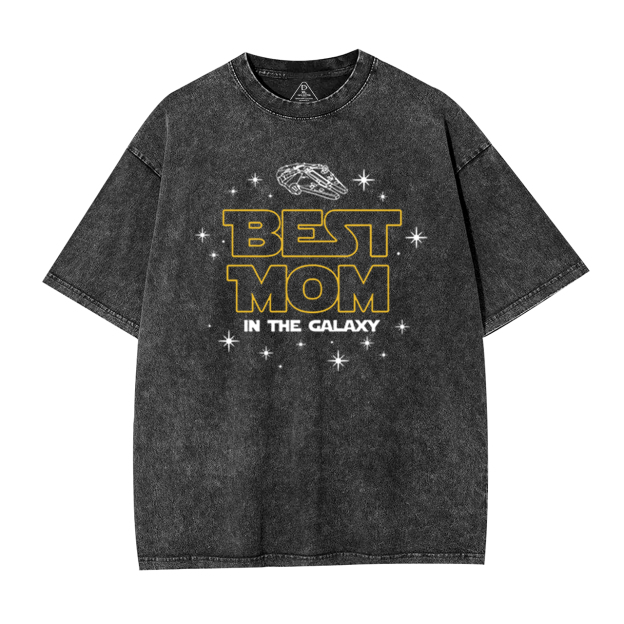 Best Mom In The Galaxy Washed T-Shirts