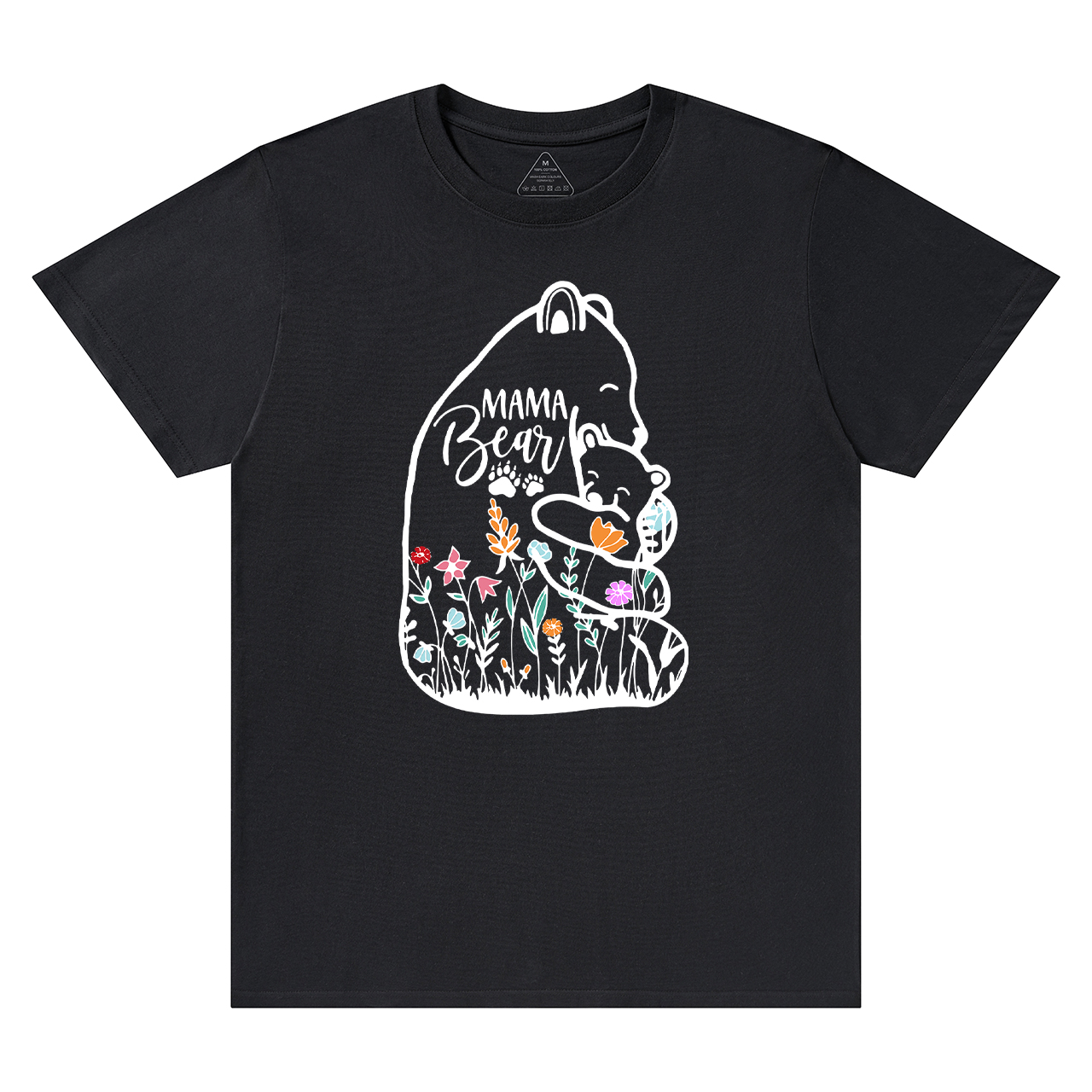 Cute Mama Bear And Baby With Wildflowers Tees