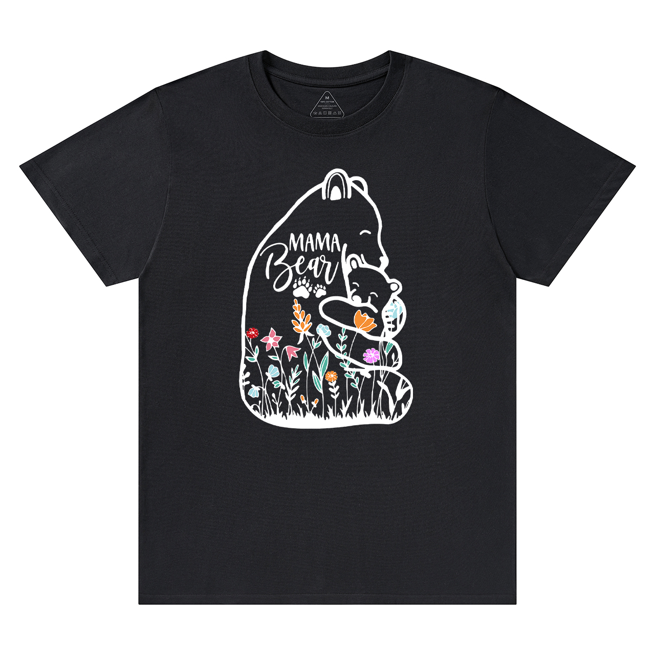 Cute Mama Bear And Baby With Wildflowers Tees