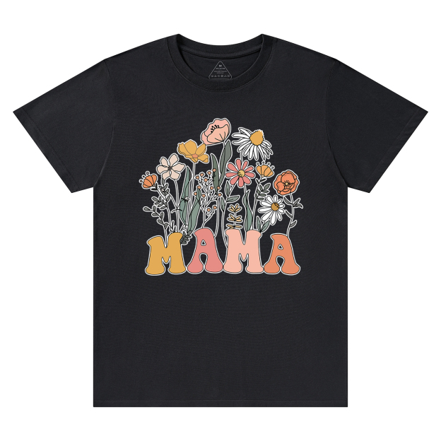 Retro Wildflowers New Mom Gift Shirt