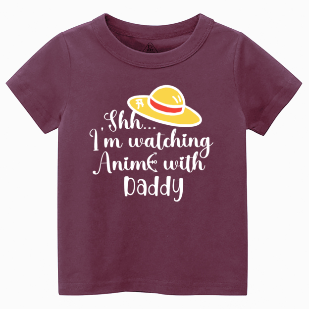 I’m Watching Anime With Daddy Toddler&Kid's Tees Beepumpkin