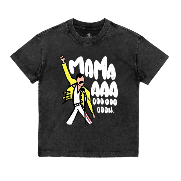 Mama Aaa Oooh Toddler&Kids Washed Tees          