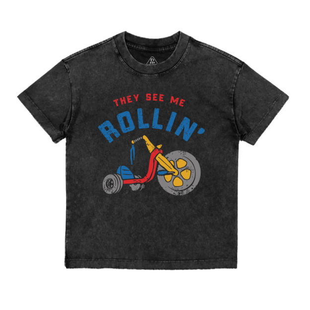 They See Me Rollin' Bike Toddler&Kids Washed Tees          