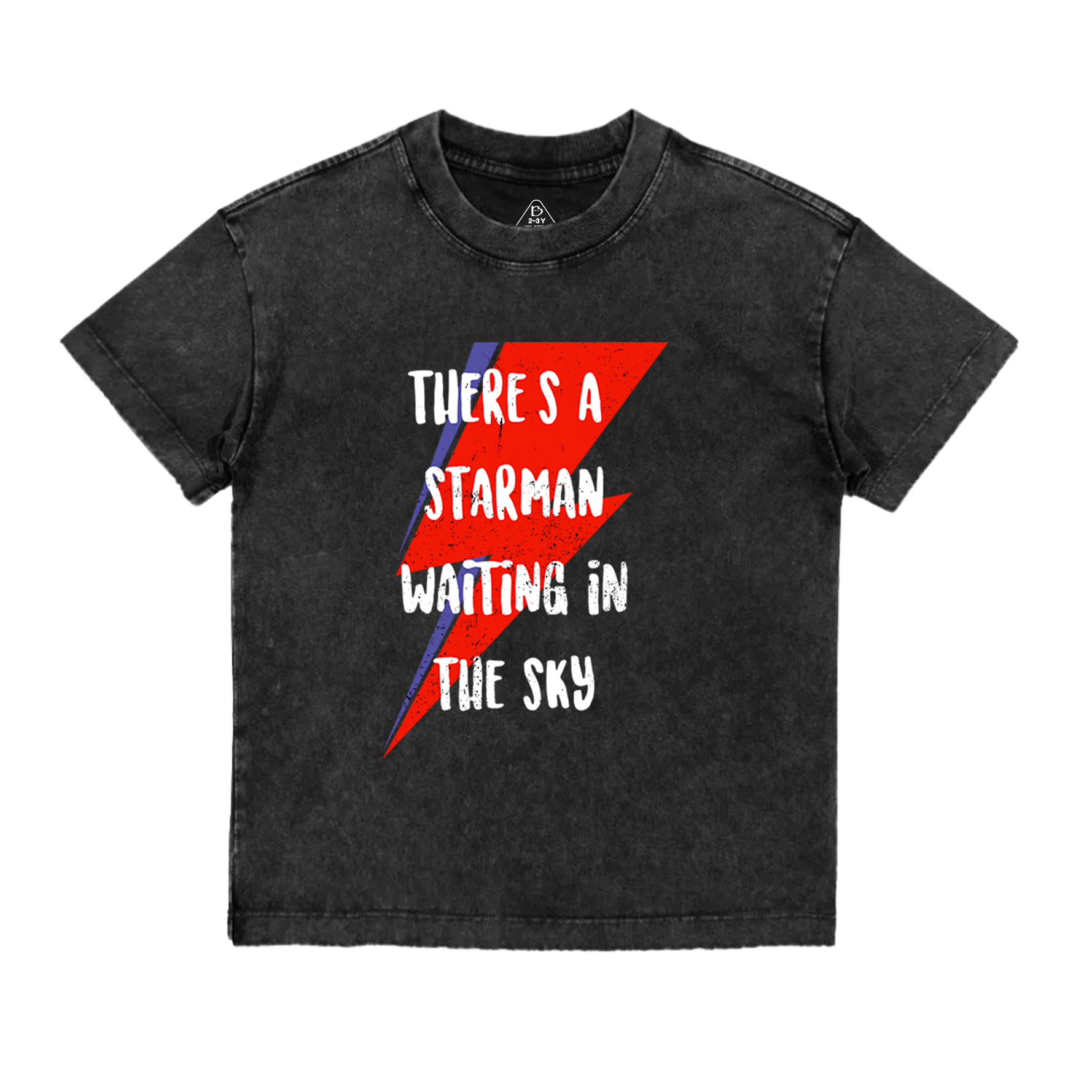 Red And Blue Lightning Toddler&Kids Washed Tees          
