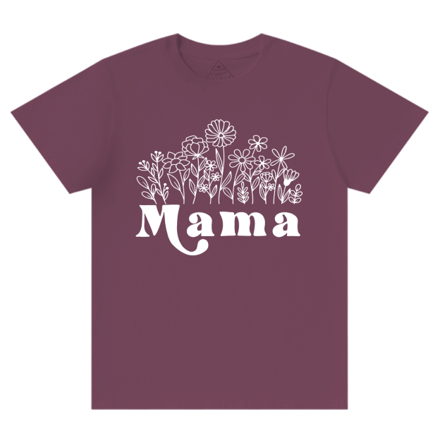 Mama Wildflowers Retro Gift Shirts