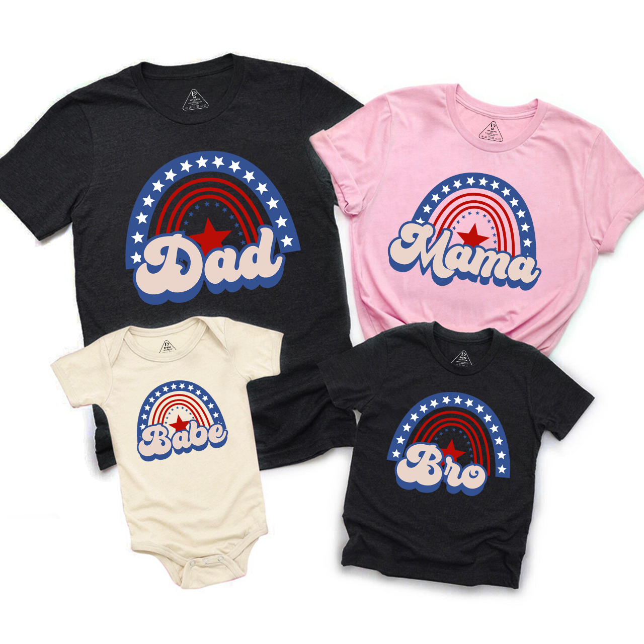 Personalized Mom Dad Baby 4th Of July Independence Day Family Matching Shirts