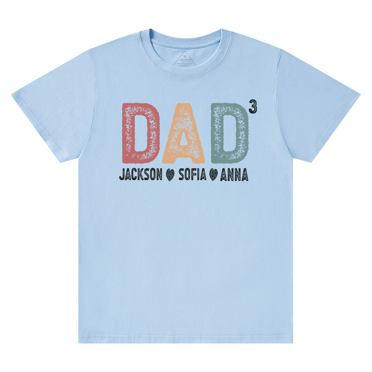 Personalized Dad Of Three T-shirt