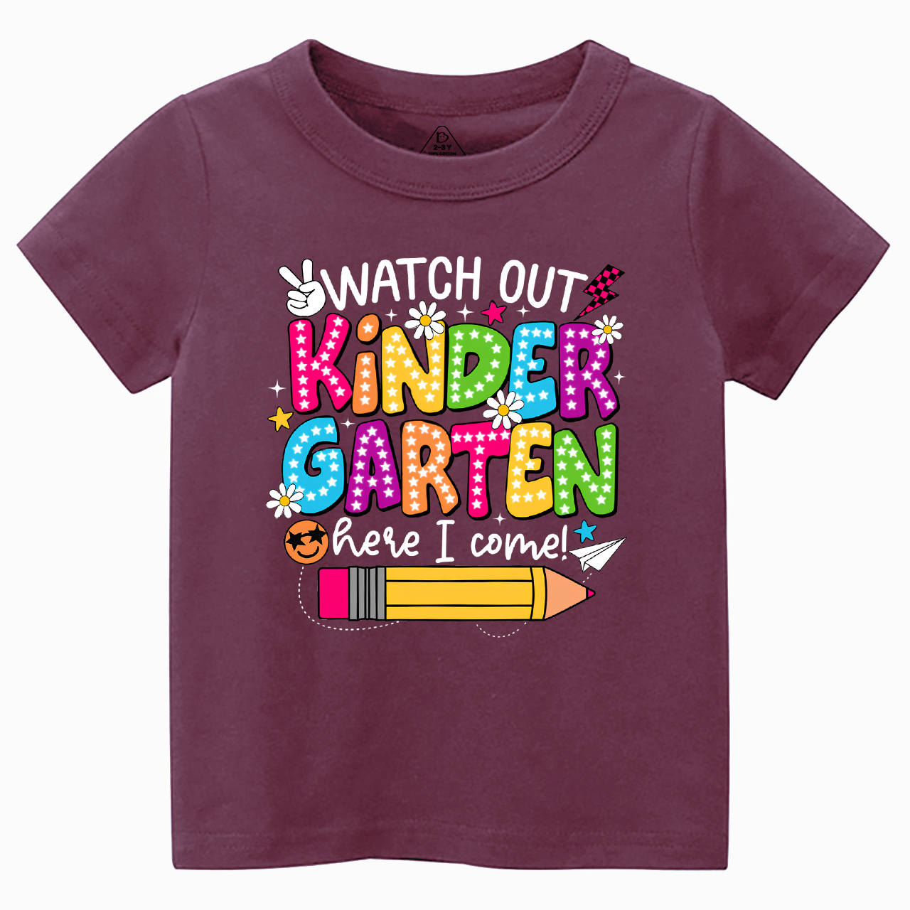 Personalized Watch Out Kindergarten Here I Come Toddler&Kid's Tees Beepumpkin