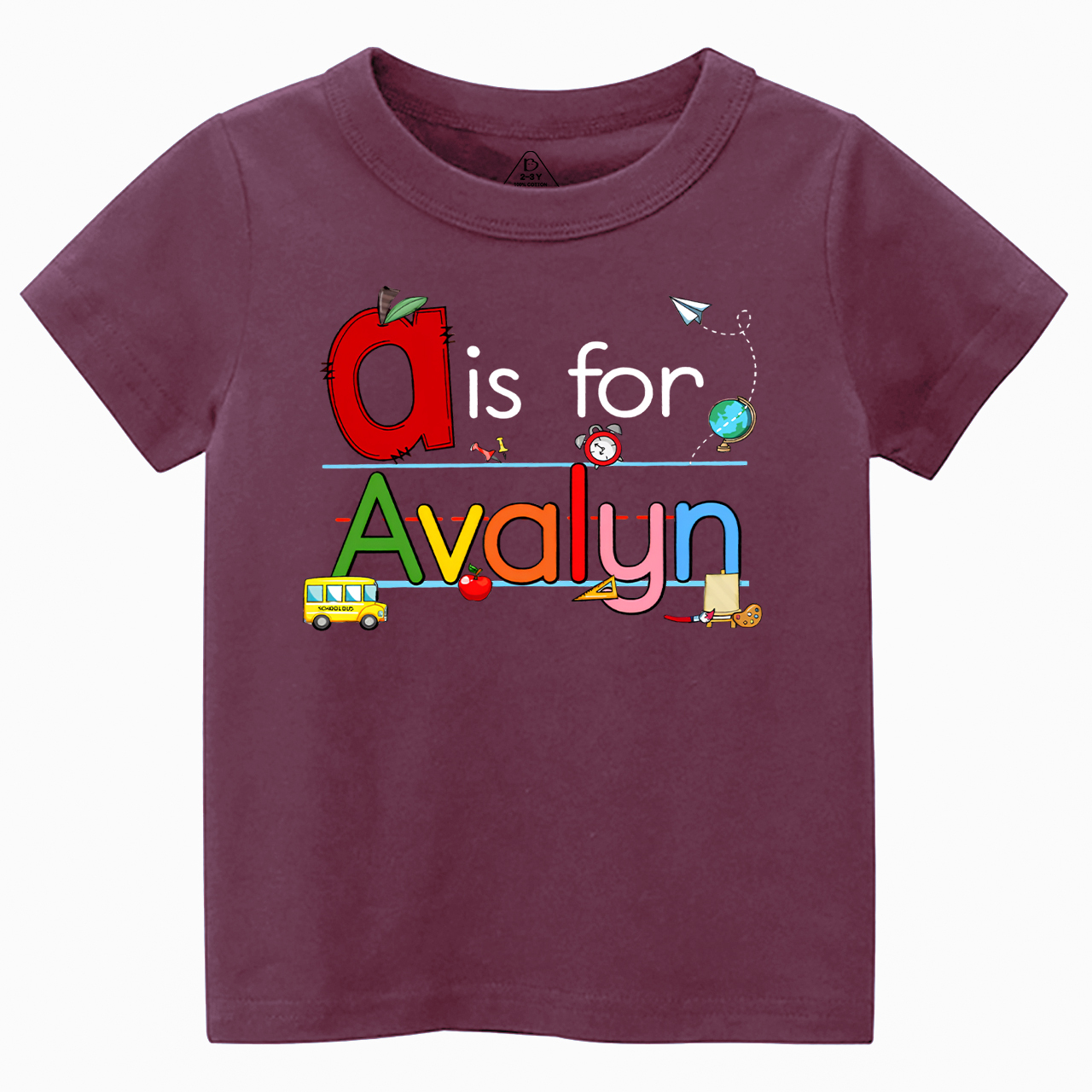 Personalized Color Name Toddler&Kid's Tees Beepumpkin