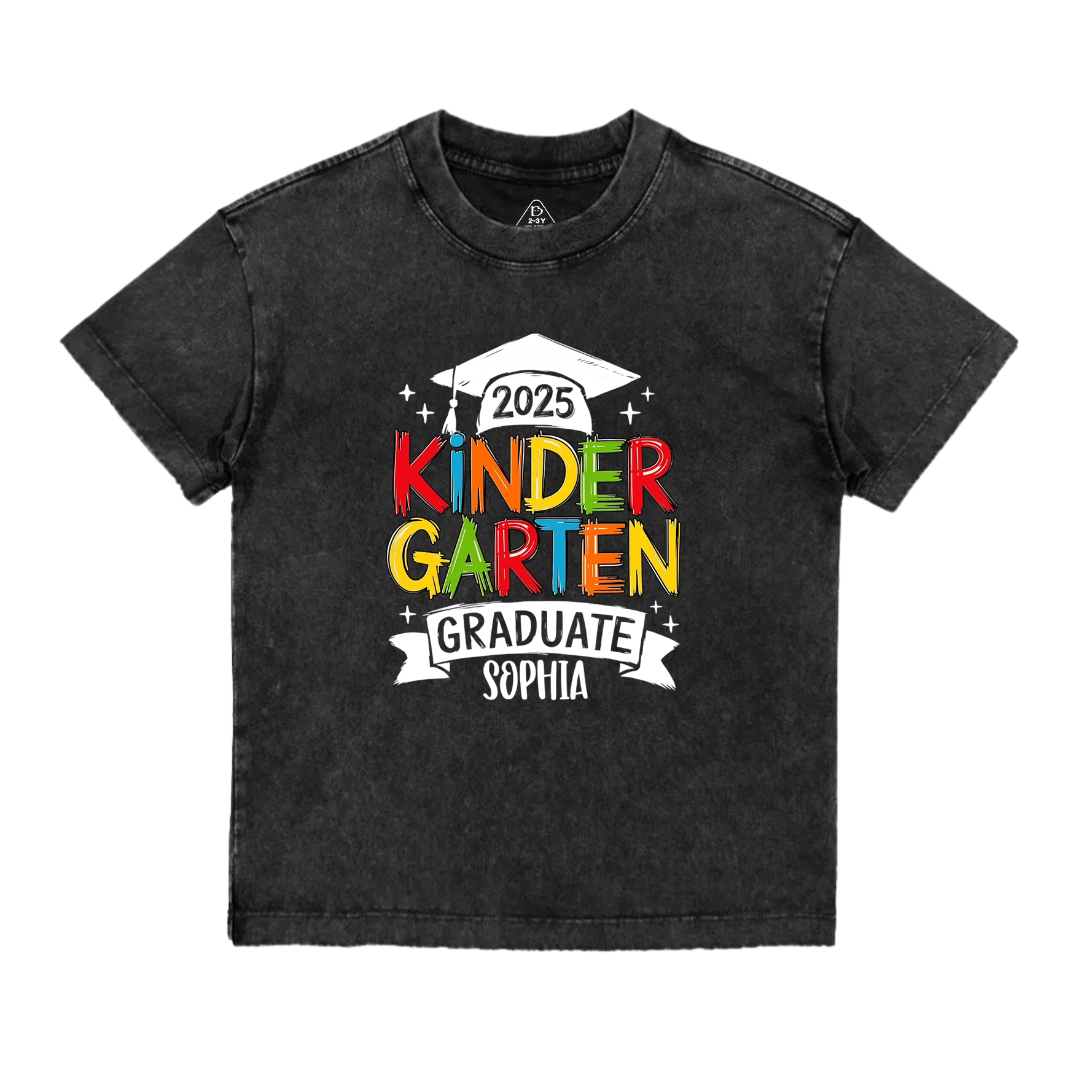 Personalized Kindergarten Graduation Toddler&Kids Washed Tees