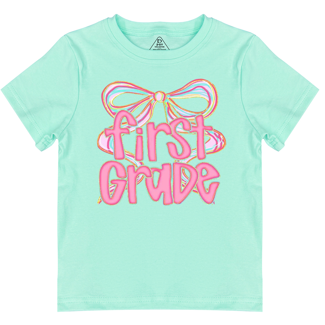 Personalized Bow Grade Toddler&Kid's Tees Beepumpkin