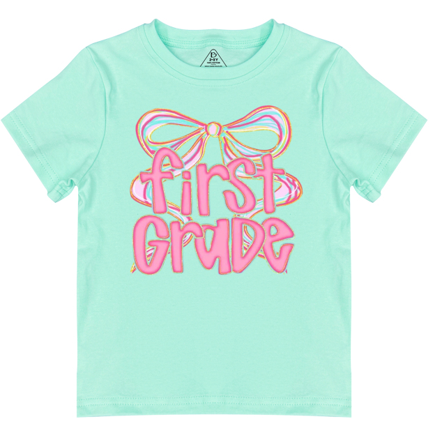 Personalized Bow Grade Toddler&Kid's Tees Beepumpkin