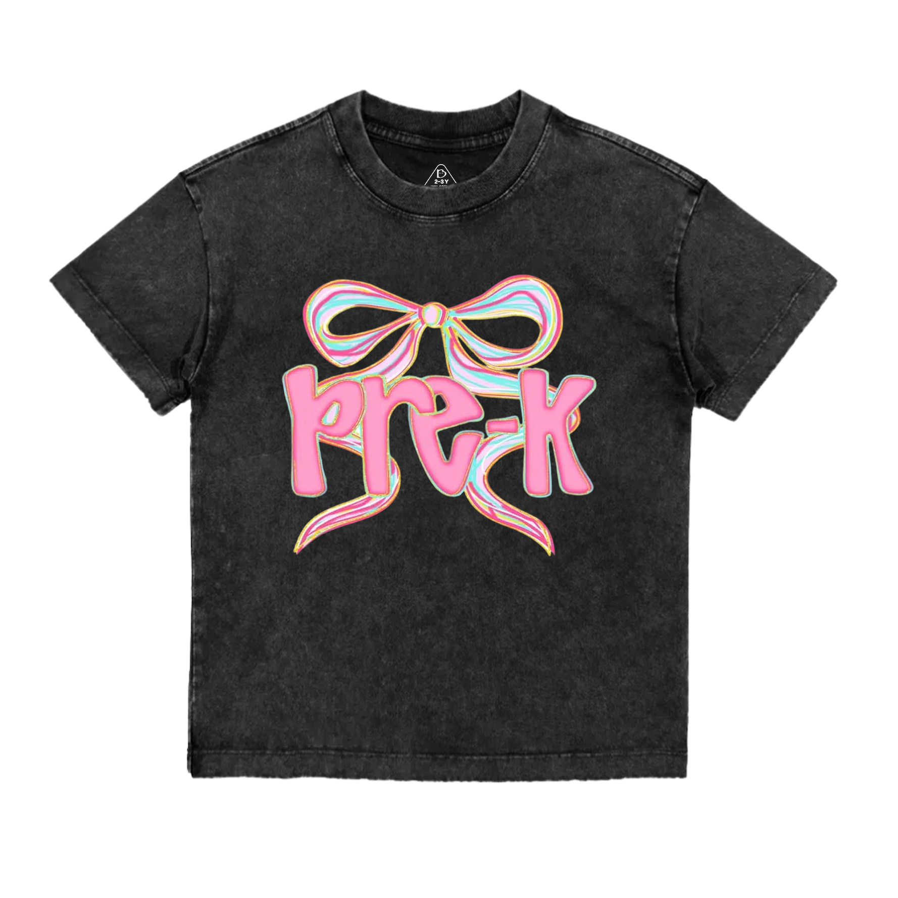 Personalized Bow Grade Toddler&Kids Washed Tees