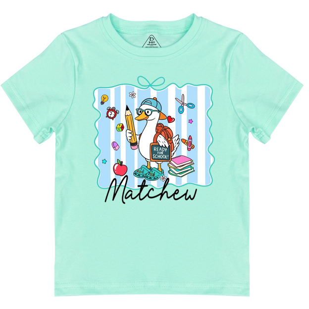 Personalized Boy Girl School Goose Toddler&Kid's Tees Beepumpkin