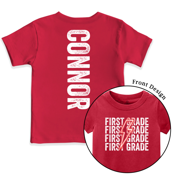 Personalized Lightning Kid Name Toddler&Kid's Tees Beepumpkin