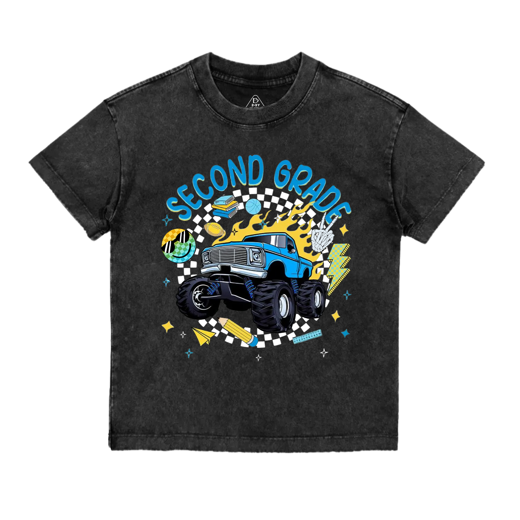 Personalized Truck For Boy Toddler&Kids Washed Tees