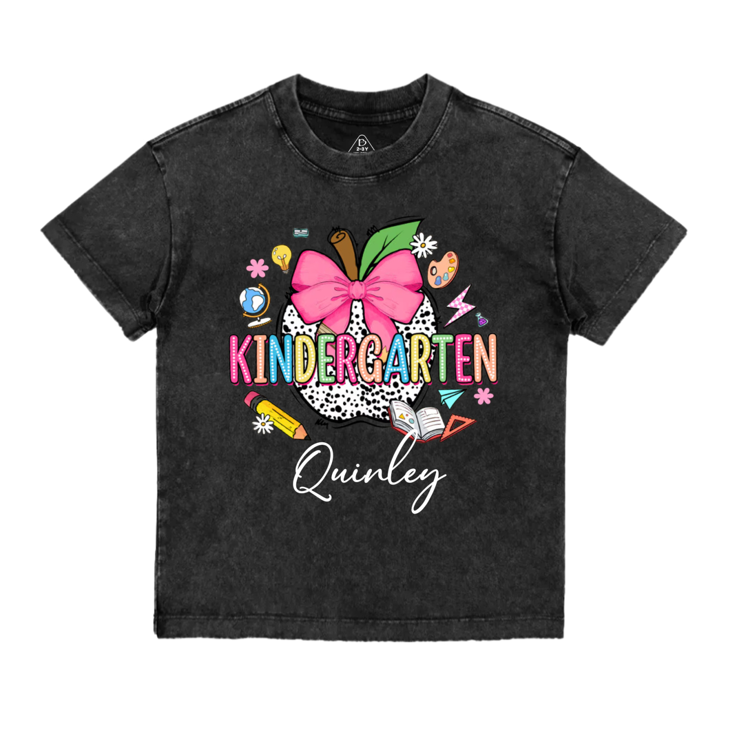 Personalized Grade Gift Pack Toddler&Kids Washed Tees