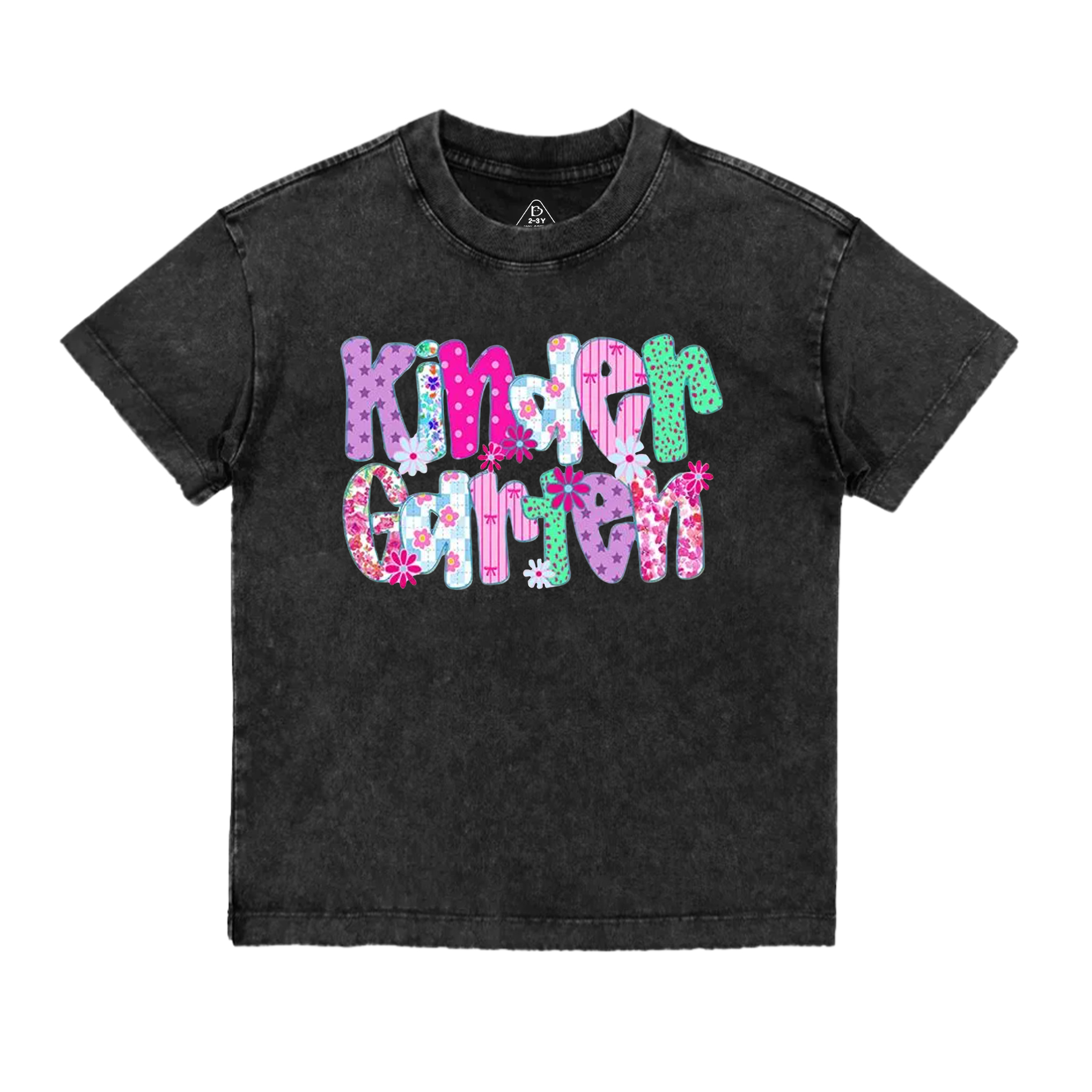 Personalized Floral Fun Toddler&Kids Washed Tees