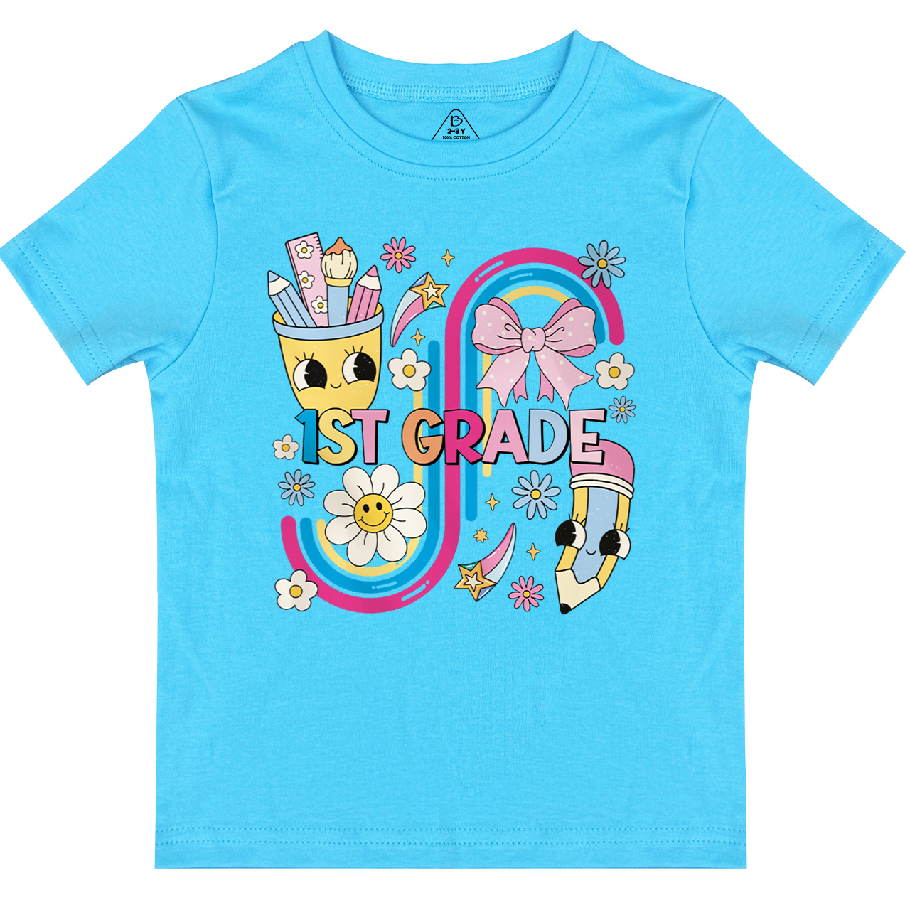 Personalized School Days Rainbow Collection Toddler&Kid's Tees Beepumpkin 