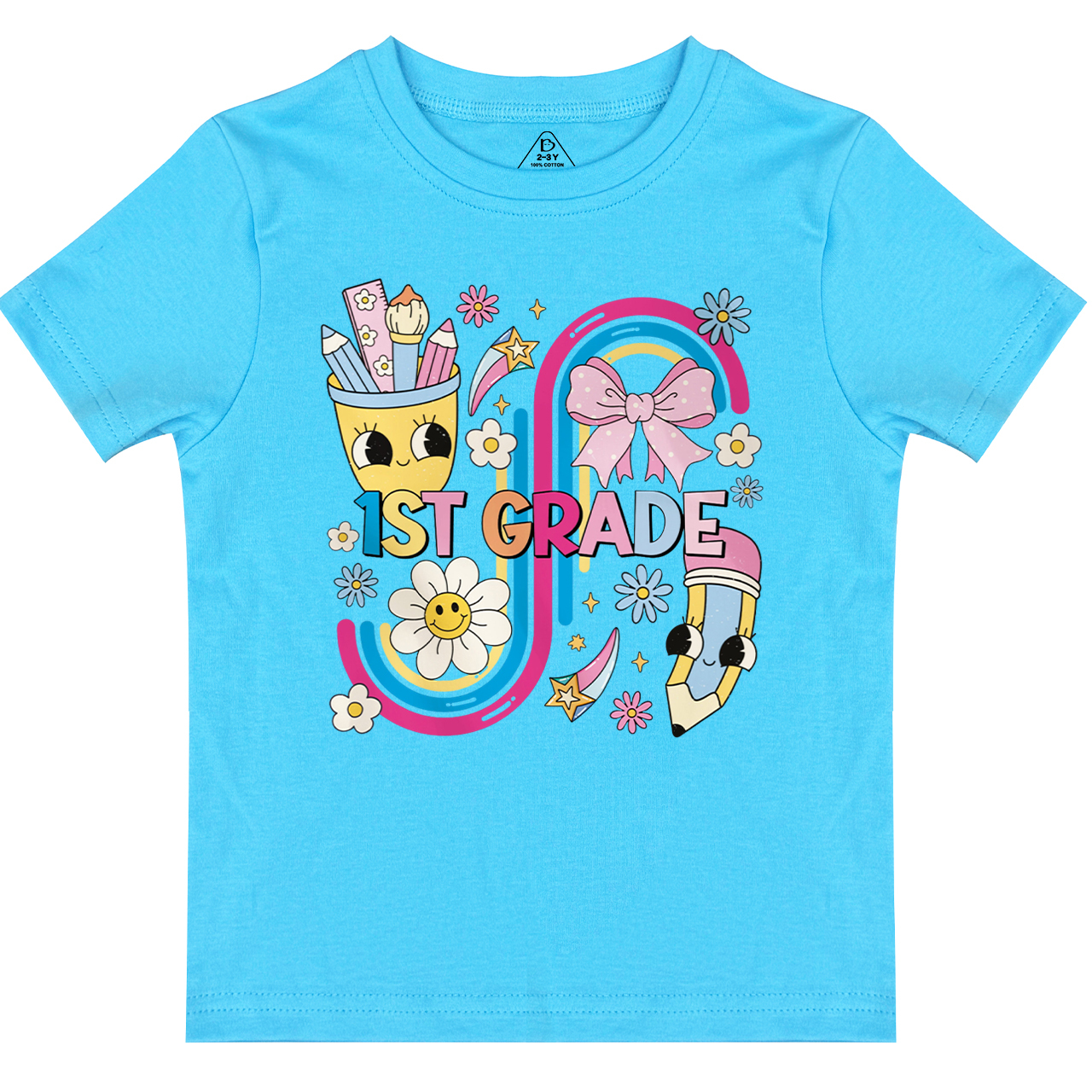 Personalized School Days Rainbow Collection Toddler&Kid's Tees Beepumpkin 