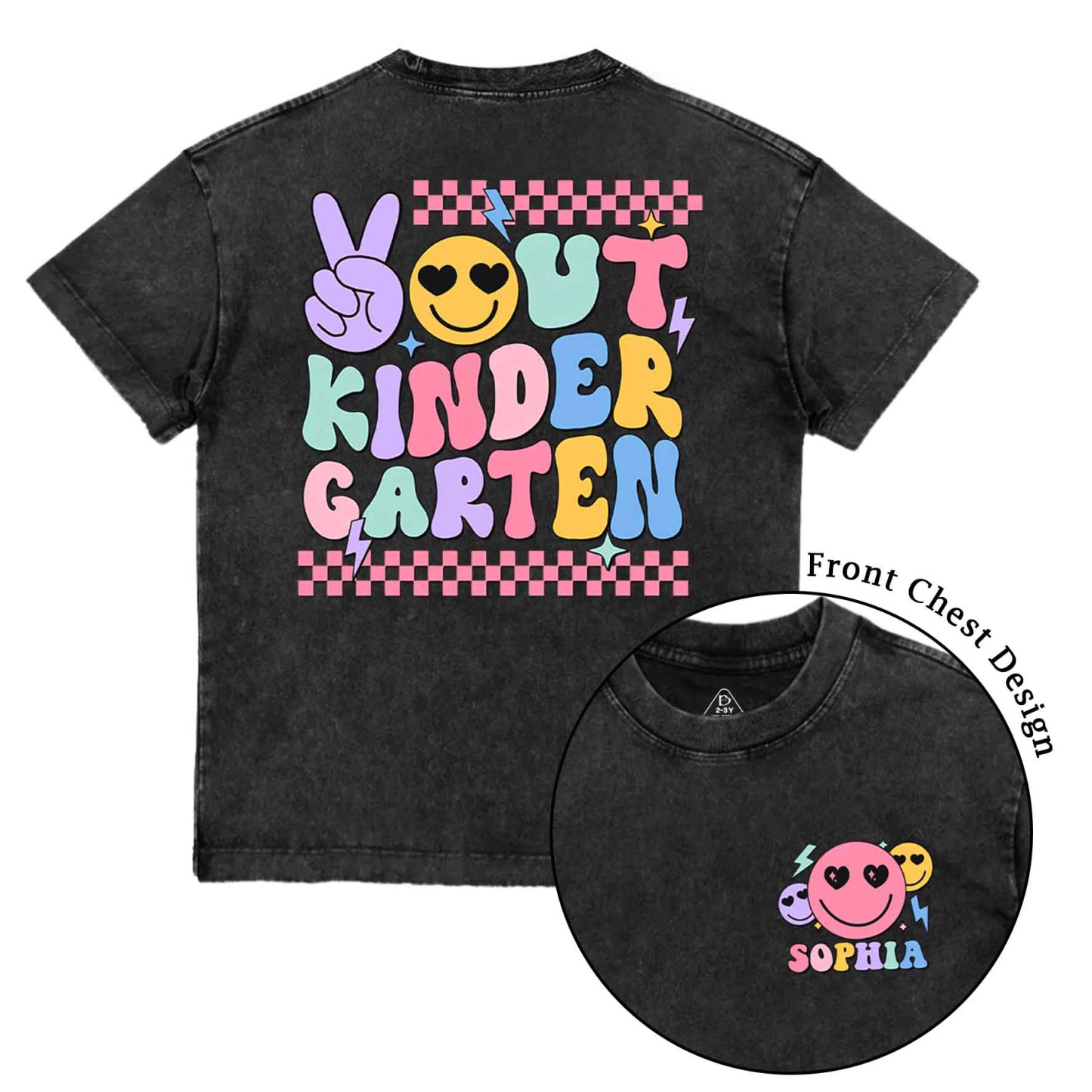 Personalized Kindergarten Graduation Toddler&Kids Washed Tees