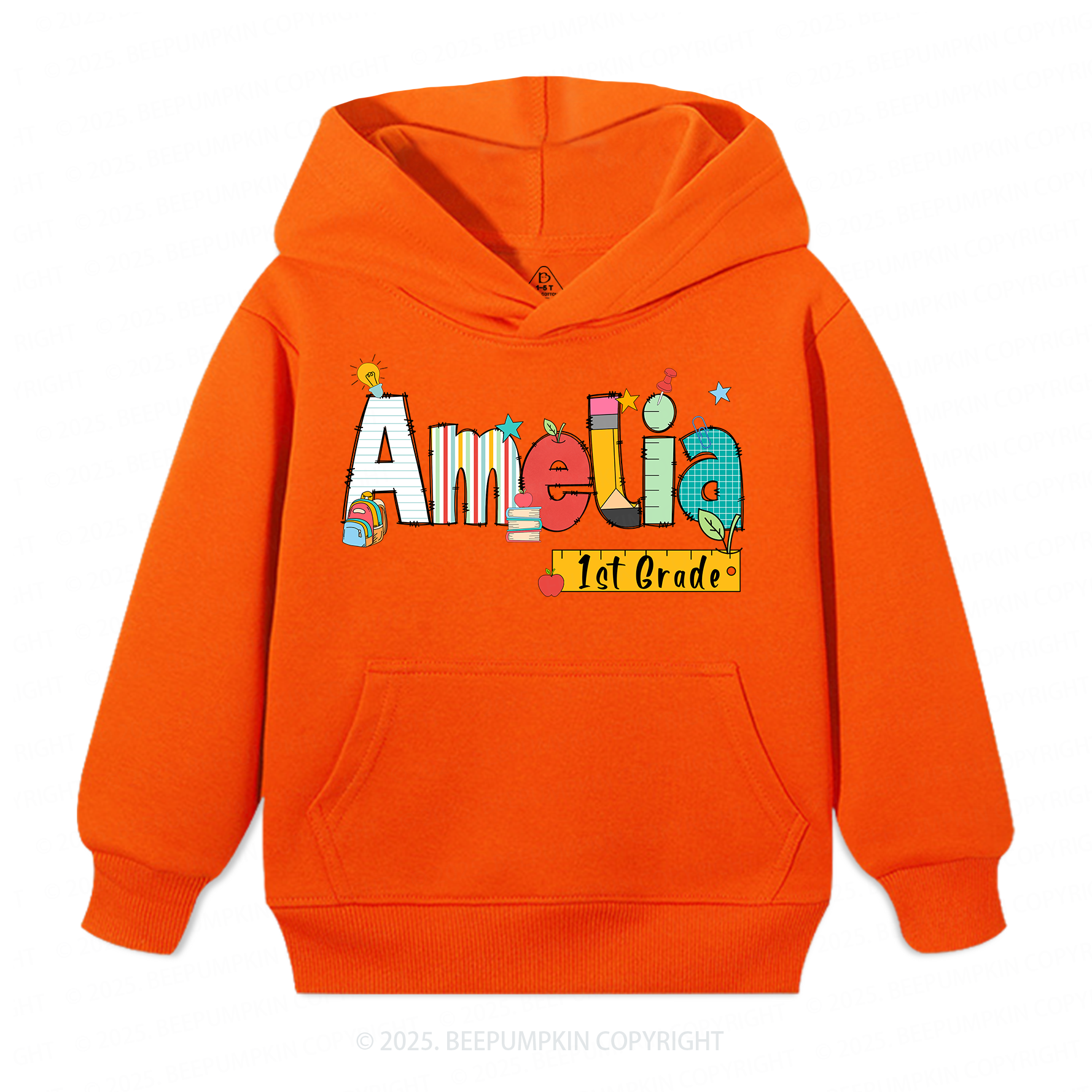 Personalized Alphabet Kid's Hoodies Beepumpkin