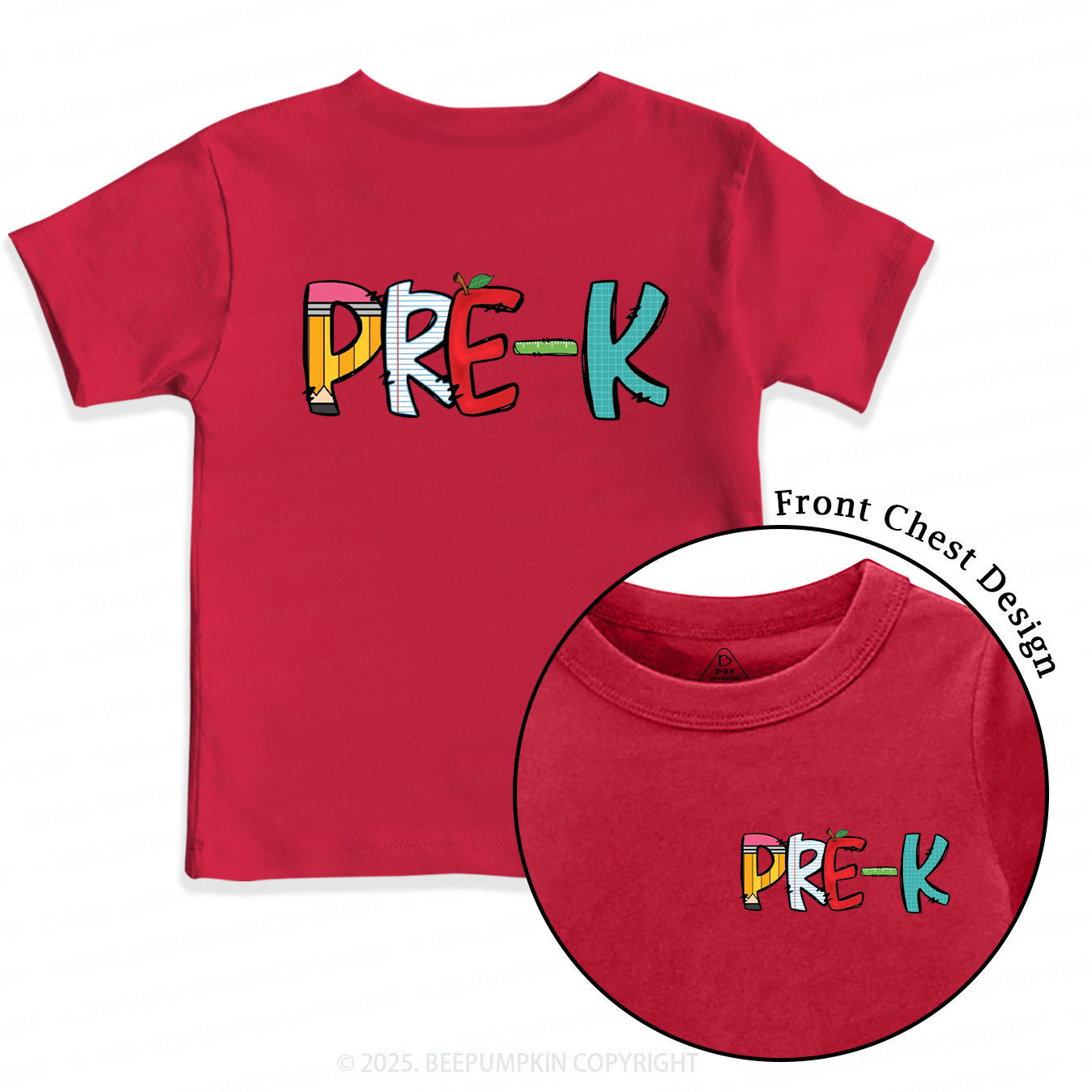 Personalized Grade Level Fun Toddler&Kid's Tees Beepumpkin 