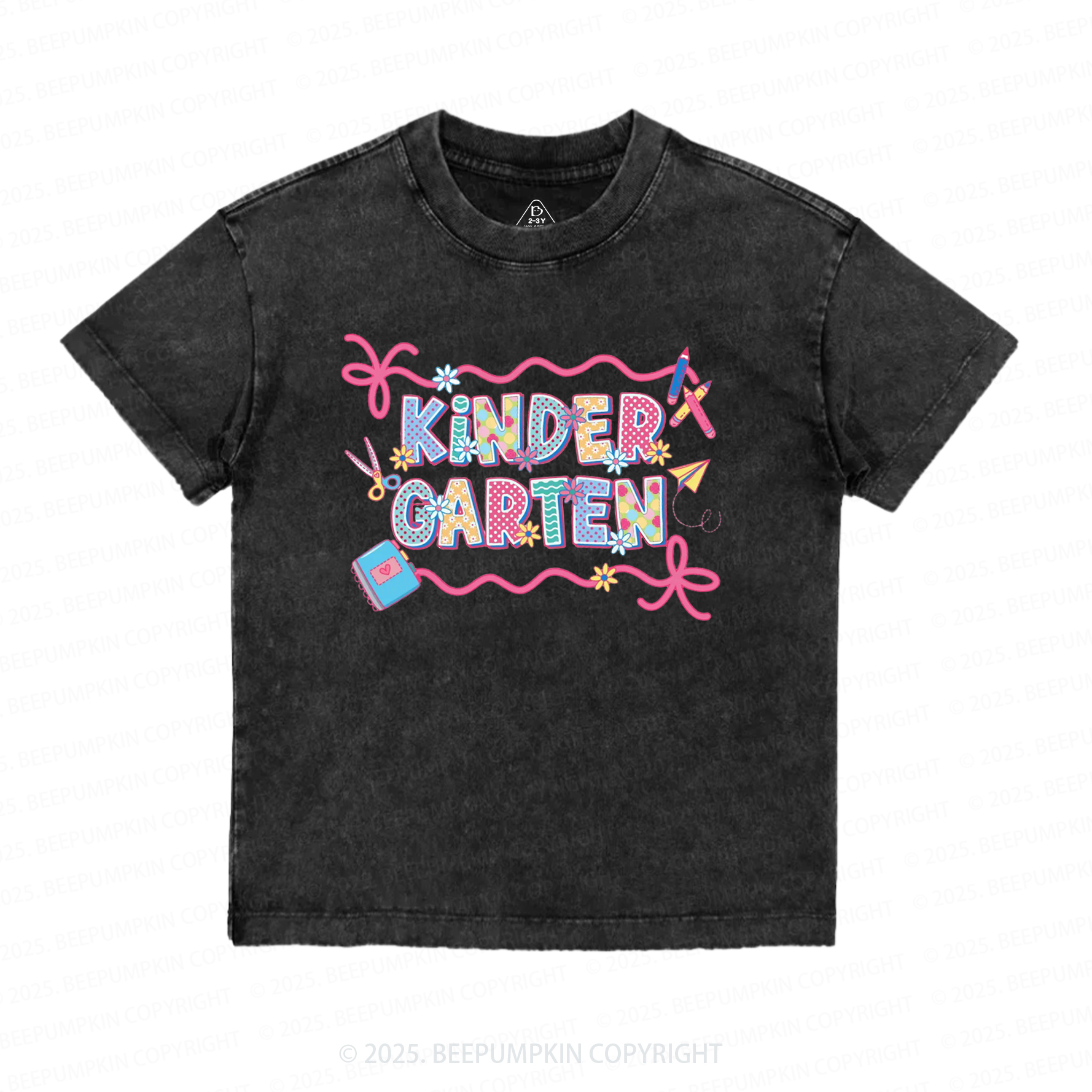 Personalized Coquette Pencil Toddler&Kids Washed Tees