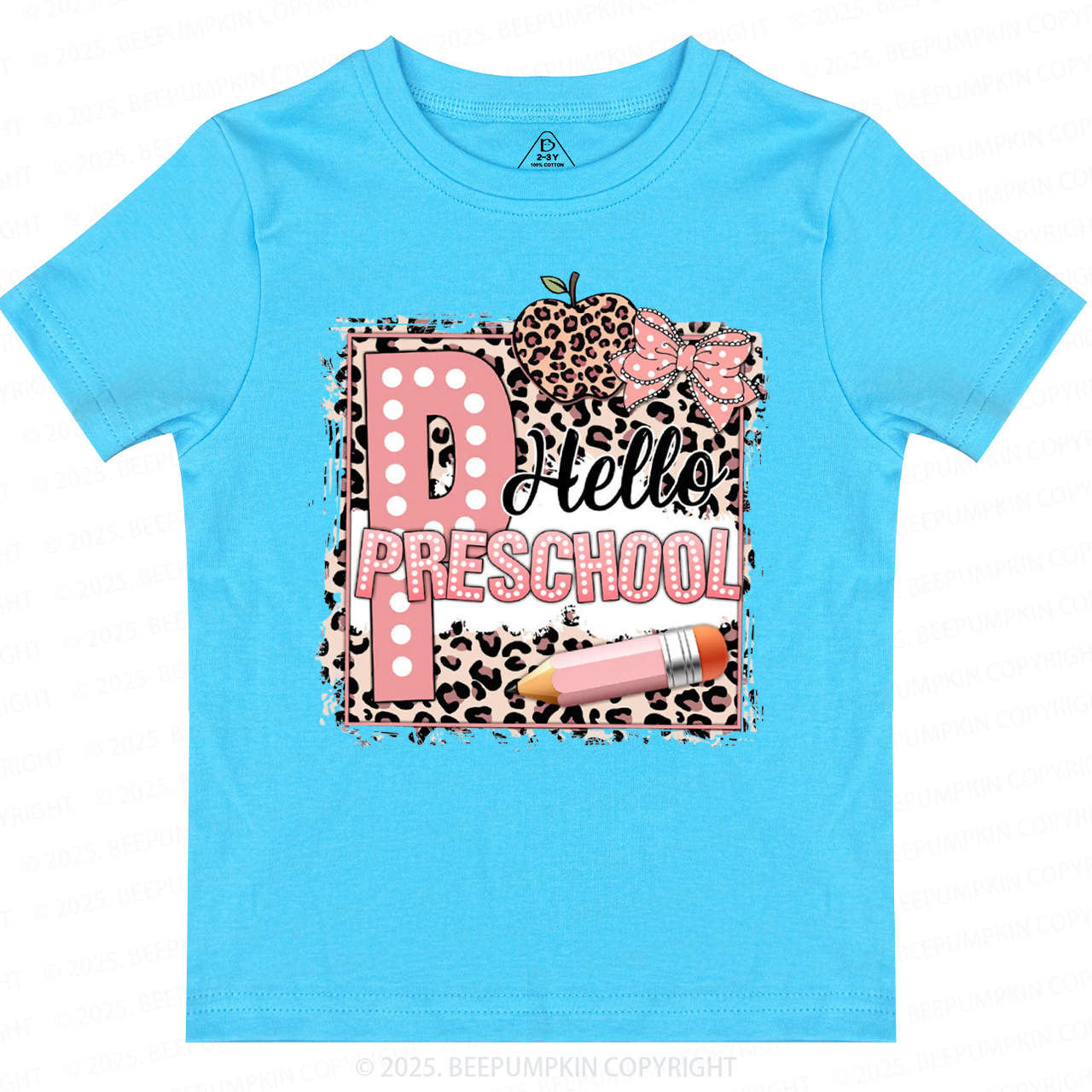 Personalized Leopard Grade Back To School Toddler&Kid's Tees Beepumpkin