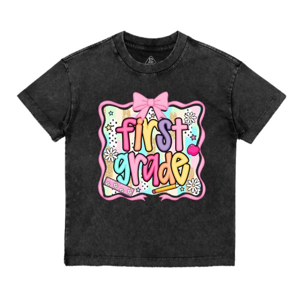 Personalized Color Grade Toddler&Kids Washed Tees
