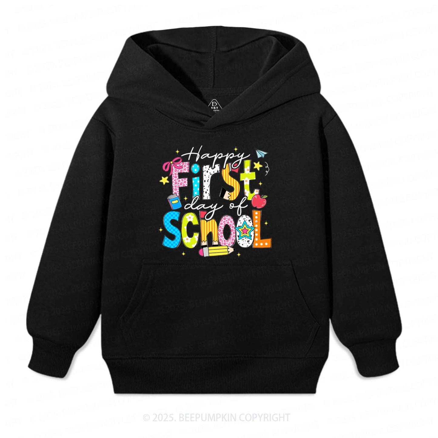 Happy First Day Of School Kid's Hoodies Beepumpkin