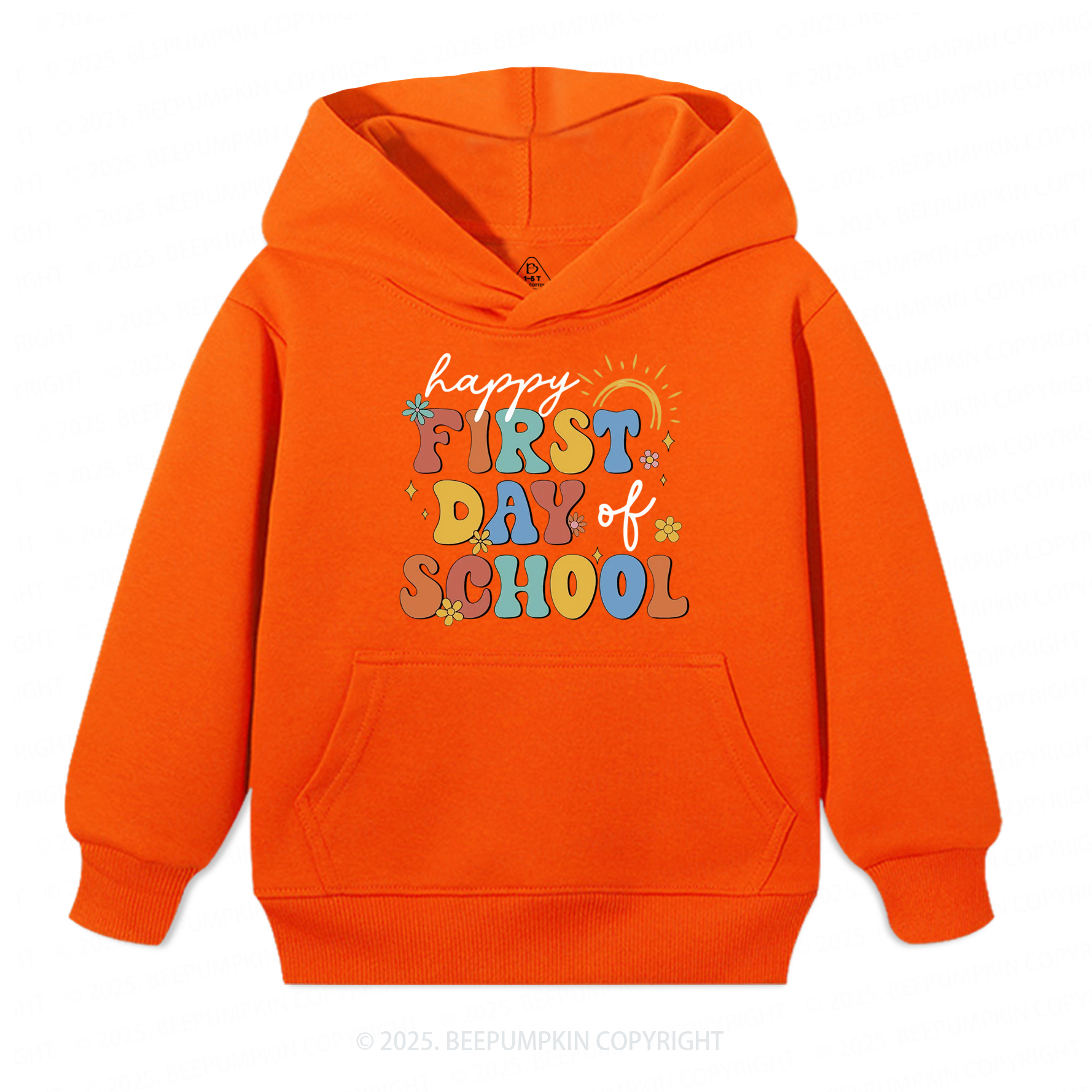 Happy First Day Of School Kid's Hoodies Beepumpkin