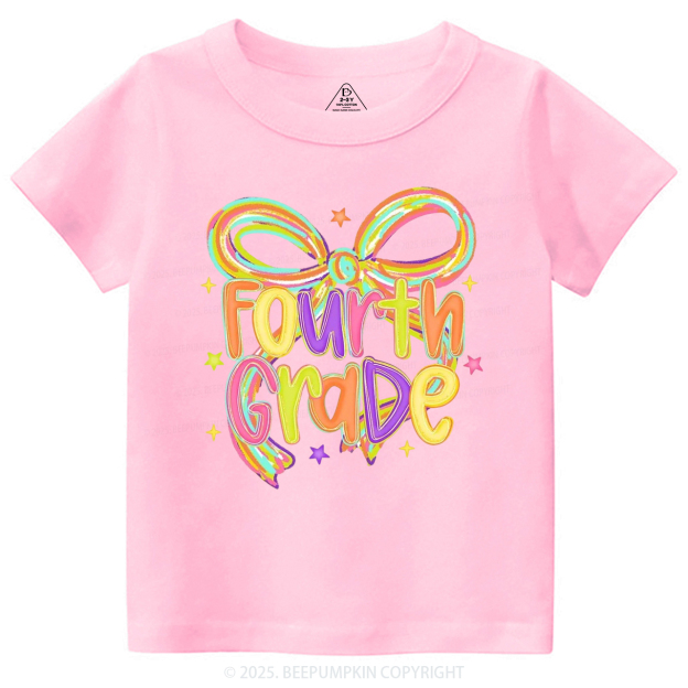 Personalized Girly Bow Sublimation Toddler&Kid's Tees Beepumpkin