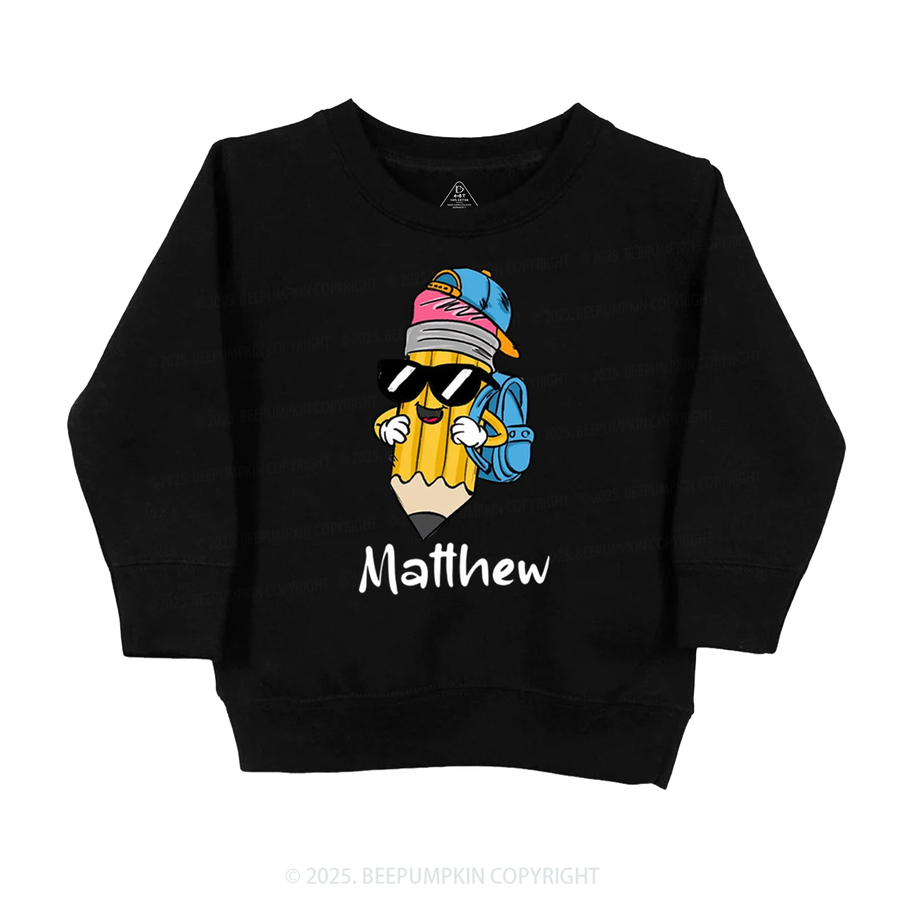 Personalized Boy Girl Pencil Kid's Sweatshirt
