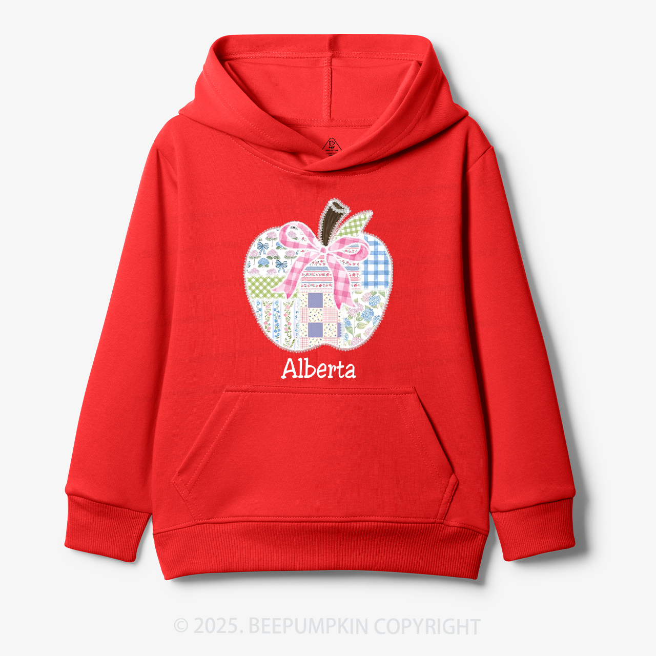 Personalized Lace Apple Name Kid's Hoodies Beepumpkin