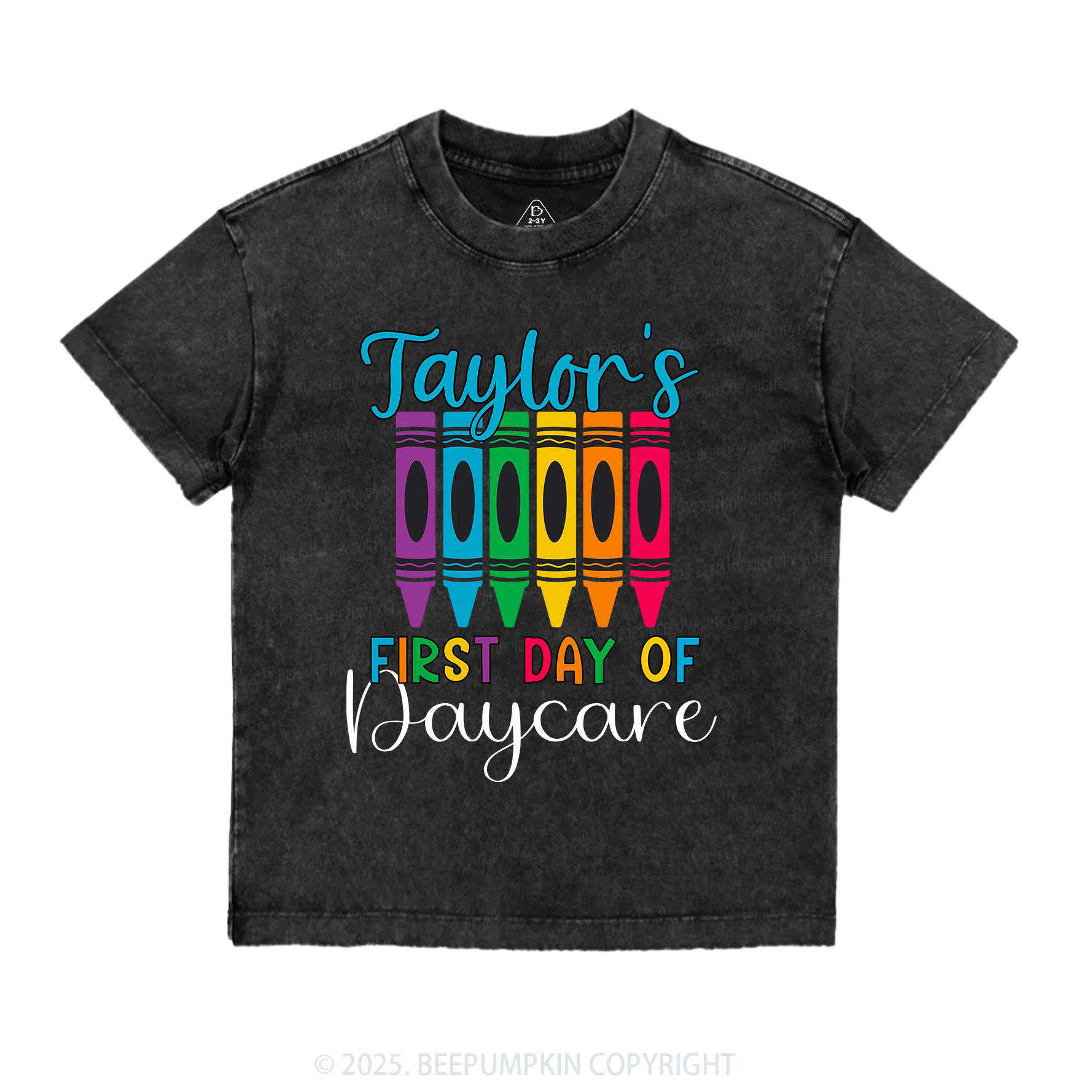 My First Day Of Daycare Toddler&Kids Washed Tees