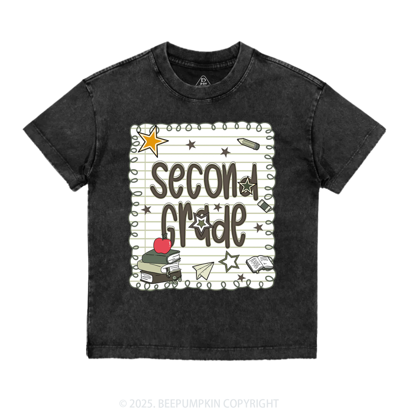 Personalized Starry School Days Toddler&Kids Washed Tees