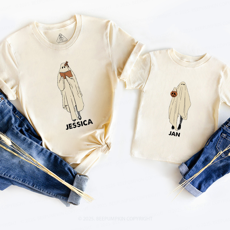 Personalized Spooky Ghosts Halloween Family Matching Shirts