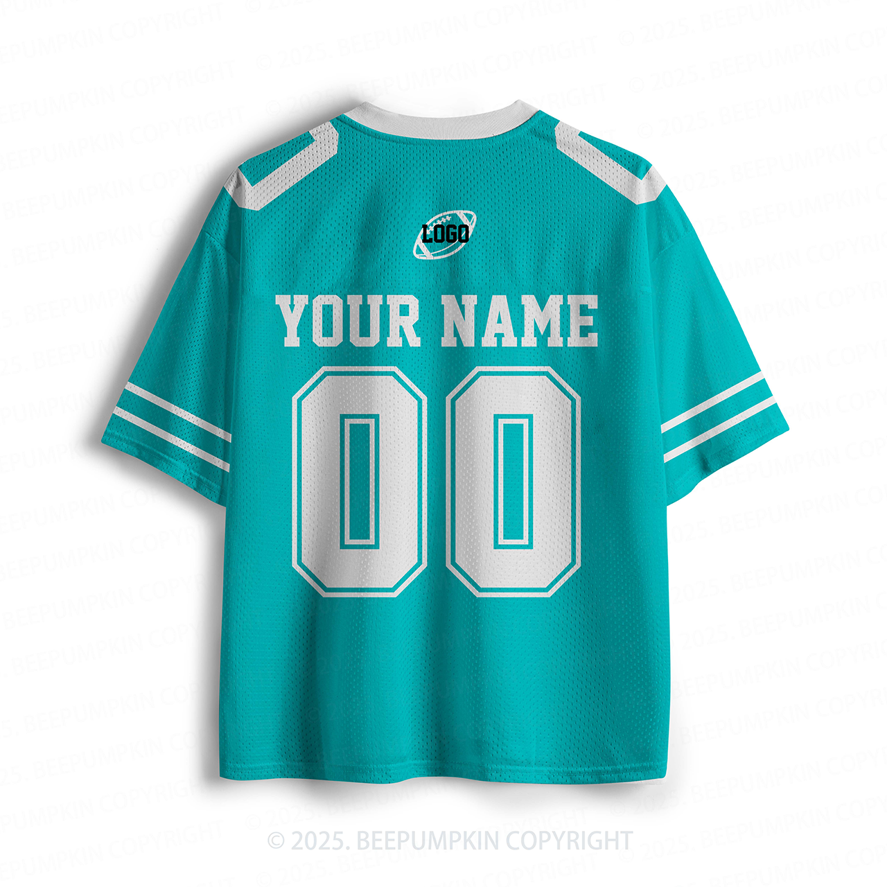 Personalized Team Name & Number Teal Toddler&Kid's Sport Jersey Beepumpkin